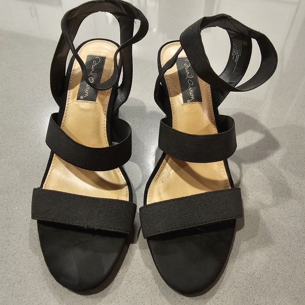 David Aaron Black Women's Sandals With Heels Size 8